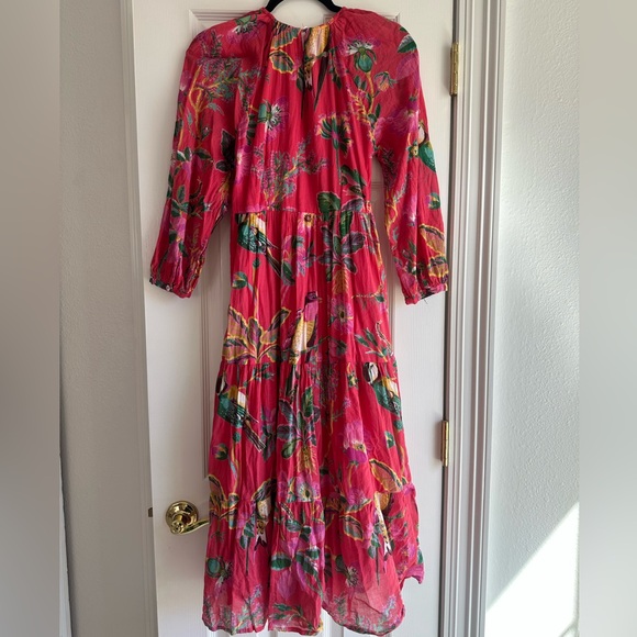 Banjanan Bazaar Pink Floral Maxi Dress Size XS in perfect condition- doesn’t fit - Picture 8 of 9